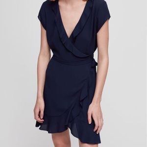 Sunday Best (Aritzia) Navy wrap dress